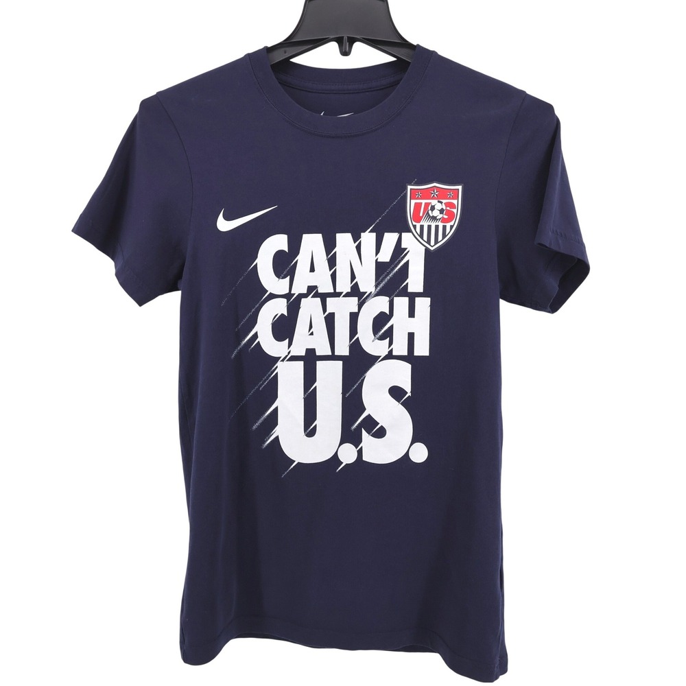 Nike USMNT Soccer Graphic T-Shirt Navy Blue Short Sleeve Mens Small